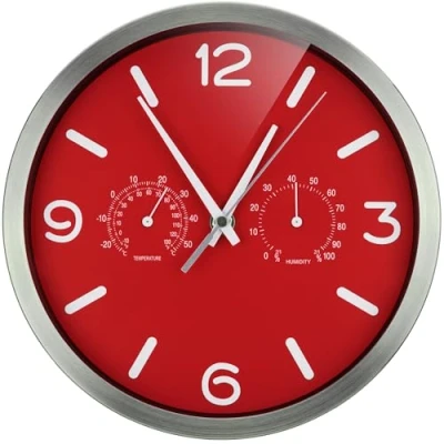 Afbeelding van Bresser Wandklok Mytime Aluminium Rood Ø25 CM