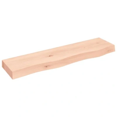 Afbeelding van Wandschap 80x20x6 cm onbehandeld massief eikenhout