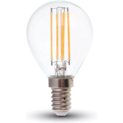 Afbeelding van LED Filament lamp E14 fitting 6 Watt 600lm P45 extra warm wit 2700K
