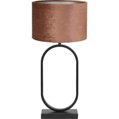 Afbeelding van Light &amp; Living Tafellamp Jamiri/Gemstone Zwart/Terra Ø30x67cm