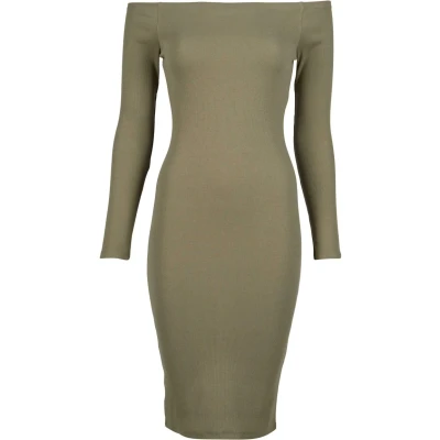 Afbeelding van Urban Classics OFF Shoulder Longsleeve Gebreide jurk, Dames, Maat: XL, Tiniolive