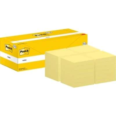Afbeelding van Zelfklevende briefjes Post it CANARY YELLOW Geel 7,6 x cm 24 Stuks (76 76 mm)
