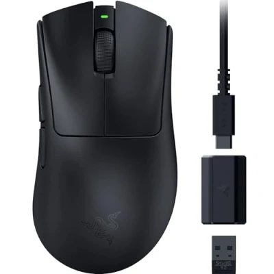 Afbeelding van Razer DeathAdder V3 Hyperspeed Muis voor gaming 26.000 DPI 5 knoppen optisch draadloos zwart