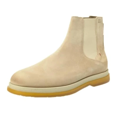 Afbeelding van HUGO Chaol Korte laarzen, Heren, Maat: 45, Medium beige Veloursleer