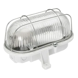 Afbeelding van Bulleye E27 Glas + Stalen Korf Wit