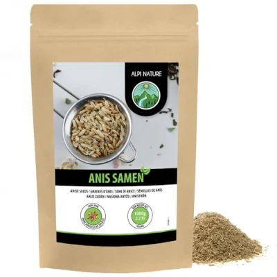 Image de Alpi Nature Anis Entier 1kg, Vert en Graines Entières pour Thé et Cuisine