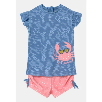 Afbeelding van Playshoes Uvschutz SET Badpak voor kinderen, Maat: 86/92, Blau/pink