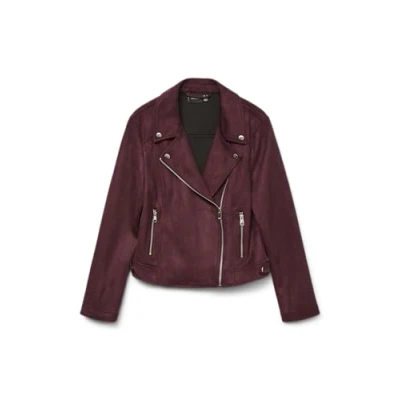 Image de VERO MODA Vmjose Noos Veste courte en daim synthétique pour femme, Vin, XL