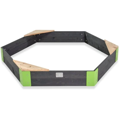 Afbeelding van EXIT Aksent houten zandbak zeshoek 160x140cm