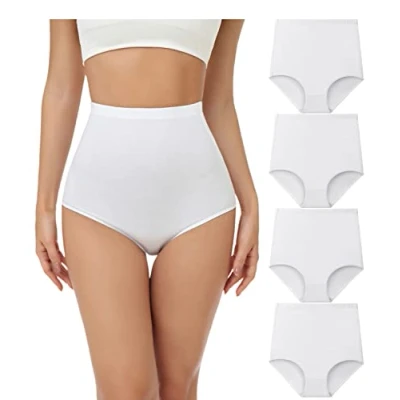 Afbeelding van Wirarpa Set van 4 katoenen damesslips hoge taille