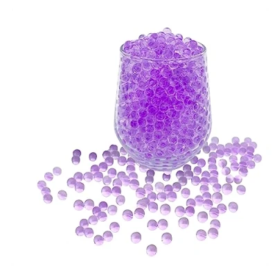 Afbeelding van KONFEN waterparels, ca. 20.000 paars, waterbal, 7 8 mm, decoratie, 100 g, voor decoratieve vaas, hydrogelballen (paars)