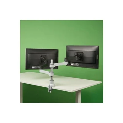 Image de R Go Zepher 4 Kit de montage (bras moniteur réglable) pour 2 écrans LCD aluminium argent mat Taille d&#039;écran : Jusqu&#039;à 26&quot; montrable sur bureau
