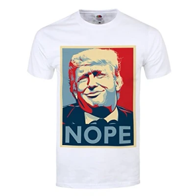 Afbeelding van Grindstore Donald Trump Nope T shirt voor heren, wit, S, Wit.