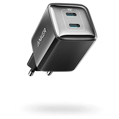 Afbeelding van Anker Nano Pro, 521 oplader, compacte 40 W PIQ 3.0 dual port USB C voeding, compatibel met iPhone 15/14/13/12 serie, iPad Mini, MacBook Air en meer, zwart ijs