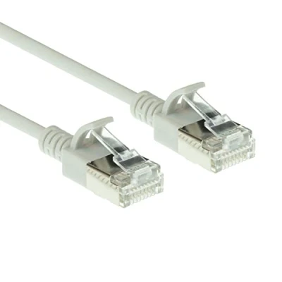 Afbeelding van ACT DC7030 LSZH U/FTP CAT6A Datacenter Slimline Patchkabel Snagless RJ45 Connectoren Grijs 15 cm