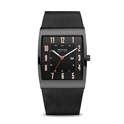 Afbeelding van Bering Heren Analoog Zonne Horloge met Roestvrij Stalen Armband 16433 122