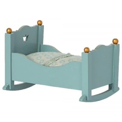 Afbeelding van Maileg poppenhuiswieg blauw 10 cm