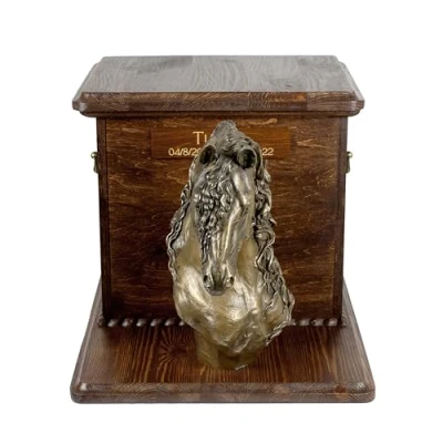 Afbeelding van Friese Paard Urn Grote Asdoos met Paardenbuste voor As van Paarden