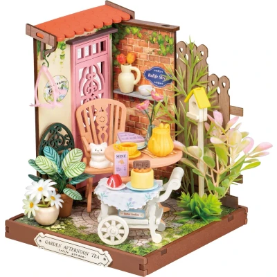Afbeelding van Robotime Rolife Fancy Tea Yard DS38 Knutselen Bouwpakket Miniatuur Hobby Creatief DIY