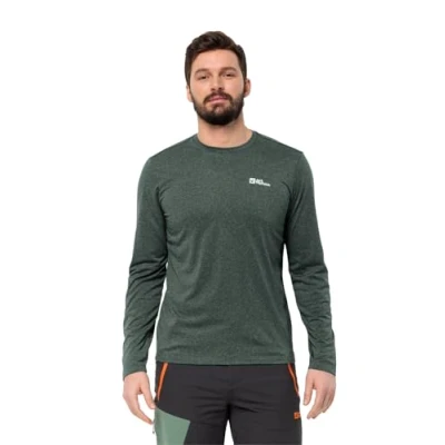 Afbeelding van Jack Wolfskin SKY Thermal Longsleeve Black olive, Heren, Maat: Medium, olive