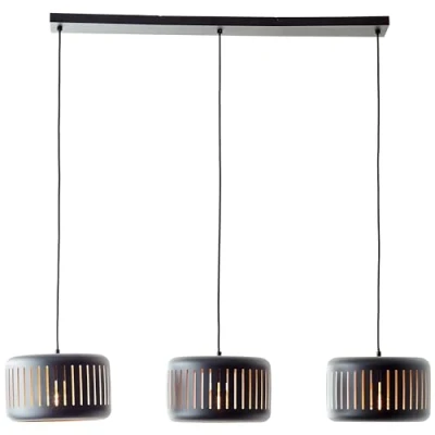 Afbeelding van Brilliant Tyas Hanglamp E27 max 3x60W Zwart/Goud