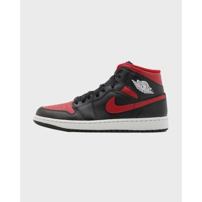 Afbeelding van Jordan AIR 1 Sneakers hoog, Heren, Maat: 44, Black/varsity red/summit white Leer