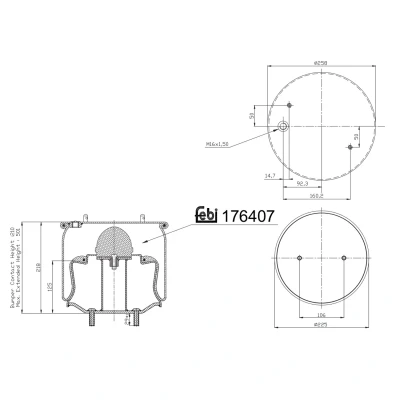 Afbeelding van FEBI BILSTEIN 176407 Veerbalg, luchtvering