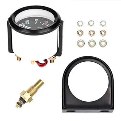 Afbeelding van watertemperatuur manometer,Water temperatuurmeter, 2 inch 52 mm universele auto vrachtwagen LED digitale water temperatuur meter inrument gereedschap