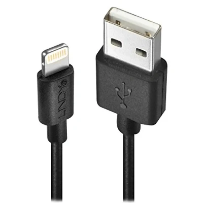 Afbeelding van LINDY USB kabel 2.0 Apple Lightning stekker, A stekker 1.00 m Zwart 31320