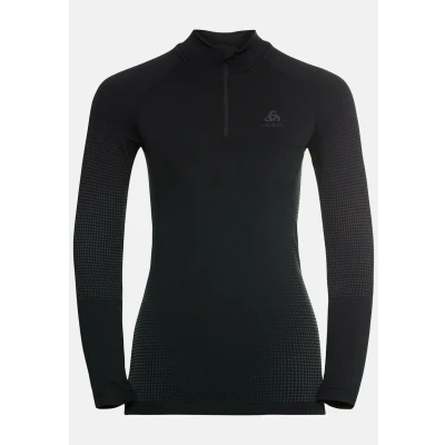 Afbeelding van ODLO Turtle NECK HALF ZIP Performa Longsleeve, Dames, Maat: Large, Black