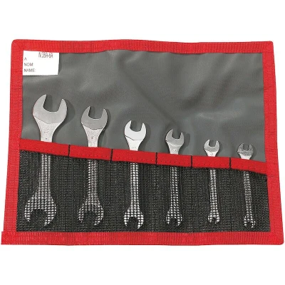 Afbeelding van FACOM 22.JE6T micromechanische steeksleutelset 15 gebogen kop, metrische en inch maten 6 delig