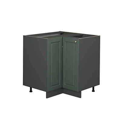 Afbeelding van Vicco Hoekkast Fame Line, Groen Goud Landhuis/Antraciet, 80.5 cm zonder werkblad