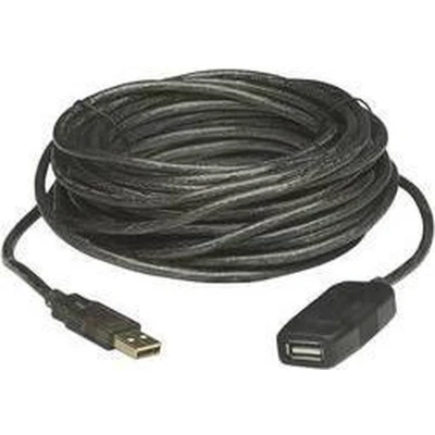 Afbeelding van Manhattan USB kabel 2.0 A stekker, bus 10.00 m Zwart 150248