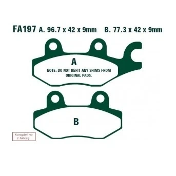 Afbeelding van EBC Brakes SFA197 Remblokkenset
