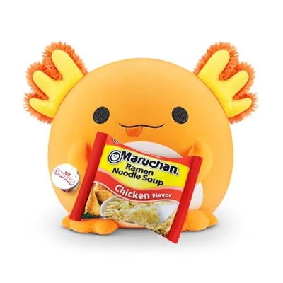 Afbeelding van Snackles Zuru Axolotl Maruchan Knuffeldier, 35 cm, met merkaccessoires, Snacklicentie (Axolotl)