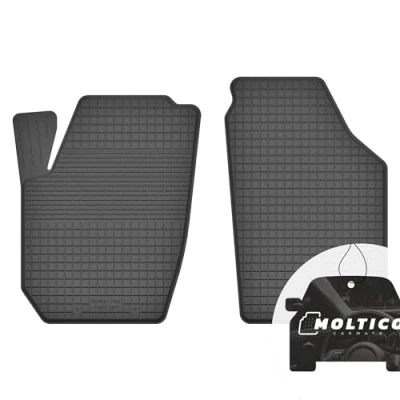 Afbeelding van Set van 2 rubberen vloermatten met rand perfecte pasvorm geschikt voor Skoda Roomster 2006 2015