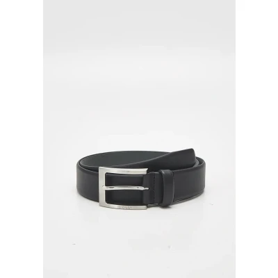 Afbeelding van HUGO BOSS heren Barnabie riem van leer in de kleur Zwart, maat: 100 cm
