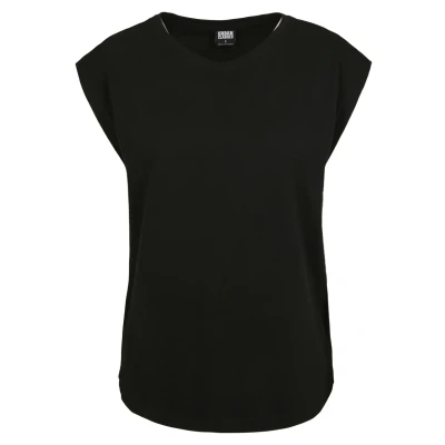 Afbeelding van Urban Classics Ladies Basic Shaped TEE Tshirt basic, Dames, Maat: XS, Black