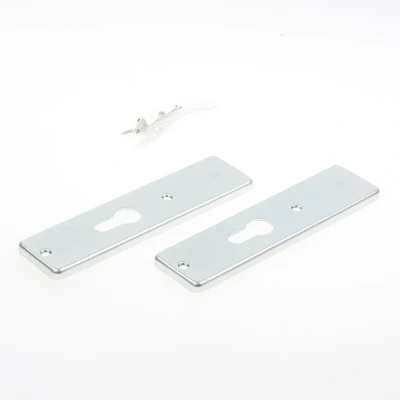 Afbeelding van Hoppe Kortschild, aluminium 202kp zonder krukgat/pc 55 zilver