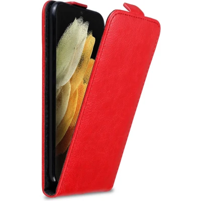 Afbeelding van Cadorabo Hoesje geschikt voor Samsung Galaxy S22 ULTRA in APPEL ROOD Beschermhoes flip design Case Cover met magnetische sluiting
