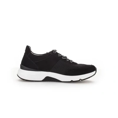 Afbeelding van Gabor rollingsoft sensitive 46.897.37 dames rollende wandelsneaker zwart maat 37.5 (EU) 4.5 (UK)