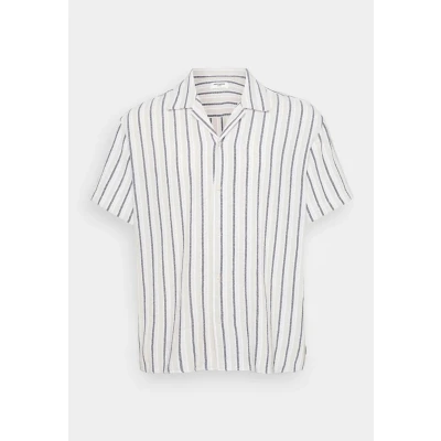 Afbeelding van JACK&amp;JONES PLUS JORCOBA STRIPE RESORT SHIRT SS SN PLS Heren Overhemd Maat EU4XL US2XL