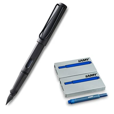 Afbeelding van Lamy Vulpen Safari umbra mat (1 vulpen, kaliber B + 10 patronen, blauw)