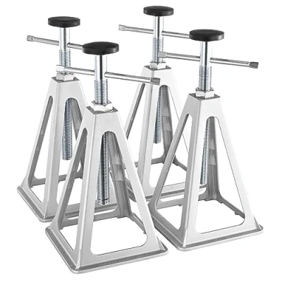 Afbeelding van VEVOR Set van 4 stabilisatiehouders voor caravans, stabilisator camper, belasting 2,72 T, elk standaard aluminium, in hoogte verstelbaar, 280 435 mm, upgrade, aanhanger