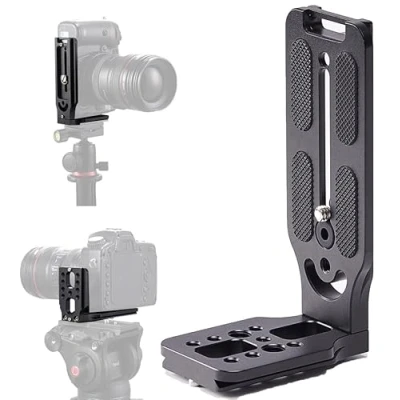 Afbeelding van Aitteel DSLR Camera L Bracket Verticale Schakeling Horizontaal Statief Snelontgrendelingsplaat Compatibel met Canon Nikon Sony DJI Osmo Ronin Zhiyun Stabilisator Monopod