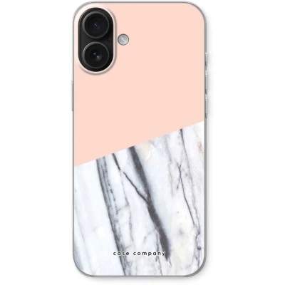 Afbeelding van Case Company® hoesje geschikt voor iPhone 16 Plus A touch of peach Soft Cover Telefoonhoesje Bescherming aan alle Kanten en Schermrand