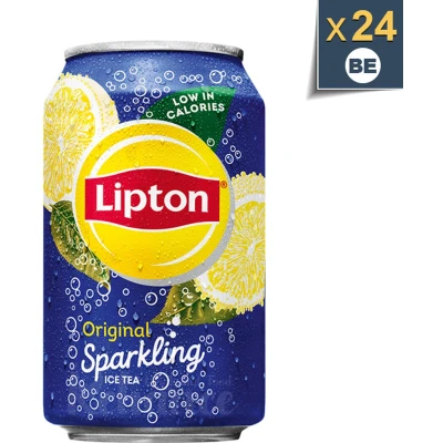 Afbeelding van Lipton Ice Tea Sparkling frisdrank, bruisend, sleek blik van 33 cl, pak 24 stuks frisdrank