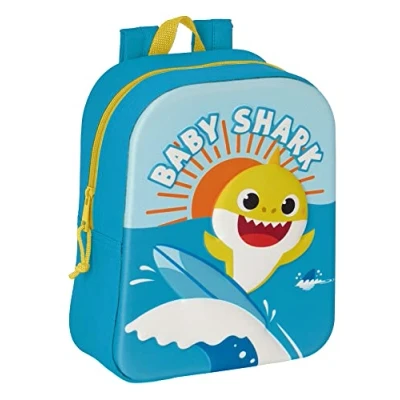 Afbeelding van Schoolrugzak Baby Shark 3D Blauw 22 x 27 10 cm