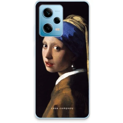 Afbeelding van Case Company® hoesje geschikt voor Xiaomi Redmi Note 12 Pro 5G The Pearl Earring Soft Cover Telefoonhoesje Bescherming aan alle Kanten en Schermrand