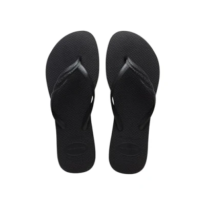 Afbeelding van Havaianas Fantasia teenslippers voor dames, zwart.